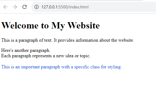 HTML Paragraphs Example