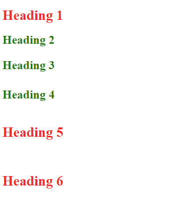 Styling Headings in HTML